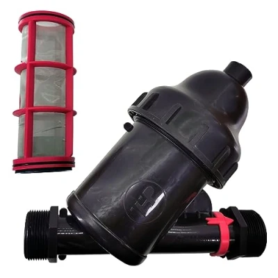 Imagen de RIEGOPRO Filtro de Malla 1 1/2&quot; para tuberías 50mm. Utilizado en instalaciones riego y por Goteo. Rosca Macho con Capacidad filtrado 120 Mesh