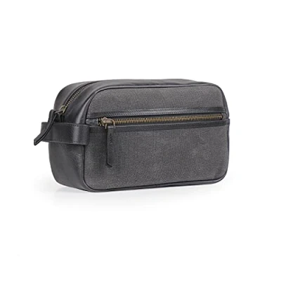 Imagen de Londo Bolso de Aseo, Viaje en Cuero Genuino, para cosméticos, afeitarse los artículos, Dopp Kits, Unisex