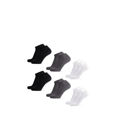 Imagen de Danish Endurance Lowcut Bamboo 6 PACK Calcetines, Talla: 43 47, Black/ grey/white