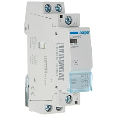 Imagen de Hager ESC227 Contactor, 25A, 1NA+1NC, 230V