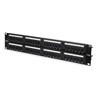 Imagen de DIGITUS Patchpanel Cat 5e, 48 puerto, 19&quot;, 2 U, sin blindaje, Negro