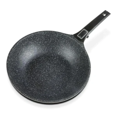 Imagen de GSW 167826 Easy Click Wok (28 cm, aluminio, plástico), color negro