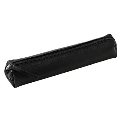 Imagen de Clairefontaine Estuche de piel negra, 20 cm, color negro