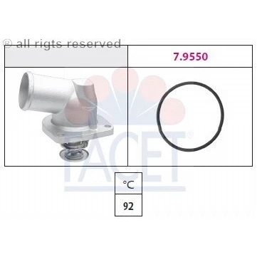 Imagen de FACET 7.8194 Termostato, refrigerante 92 Made in Italy OE Equivalent OPEL: Astra F CC, Vectra B Berlina, Corsa Hatchback