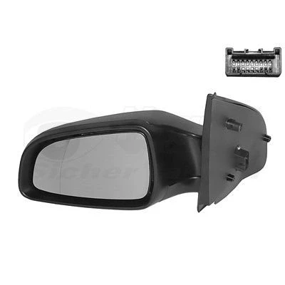 Imagen de espejo retrovisor Van Wezel 3745807 izquierda negro completo, asférico, para ajuste elect. espejo, calefactable OPEL: Astra H Hatchback