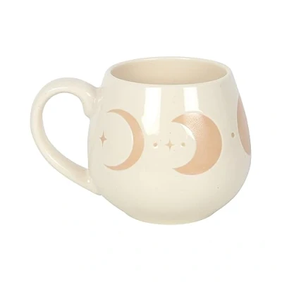 Imagen de Something Different Wholesale taza redonda mágica de fase lunar, recipiente celestial para vibraciones positivas y mañanas refrescantes, discreta con temática lunar