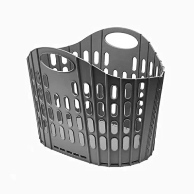 Imagen de Addis Fold Flat Laundry Basket Cesta de lavandería Plana fácil almacenar, Gris Oscuro, 38 Litre
