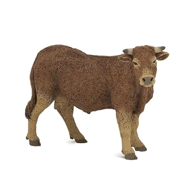 Imagen de Papo Vaca lemosina Animaux Figura, Color Rojo Beige (51131)