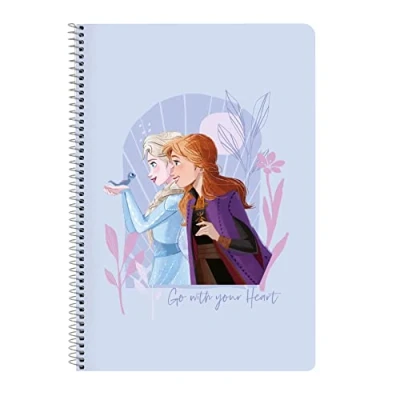 Imagen de Safta FROZEN Believe Cuaderno 80 Hojas, Tapas Duras, Ideal para Niños de Diferentes Edades, Cómodo y Versátil, Calidad Resistencia, 21.5x31 cm, Color Lila
