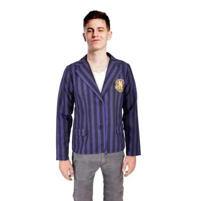 Imagen de Ciao Chaqueta uniforme escolar Nevermore Academy disfraz niño niña original Wednesday Addams (Talla M)