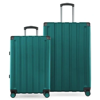 Imagen de Hauptstadtkoffer Q Damm TSA Maleta rígida con 4 ruedas, Verde Agua, Koffer Set (M+L), Juego de maletas