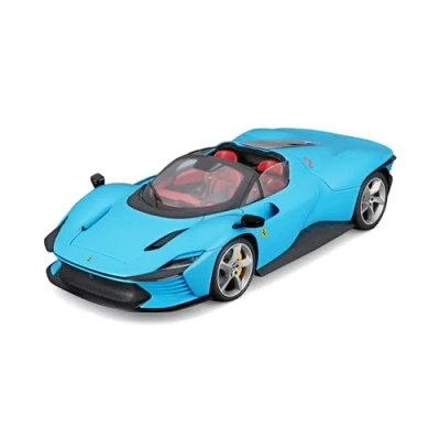 Imagen de Bburago Ferrari Daytona SP3: Modelo de Coche a Escala 1:18 Signature Edition, Azul, Partir 14 años (18 16912BL)