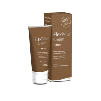 Imagen de Vitae Flexivita Crema 100ml de masaje Músculos y Articulaciones en condiciones óptimas Magnesio, Árnica, Coenzima Q10, Harpagófito Agradable textura olor