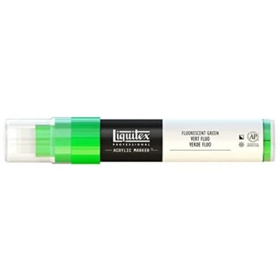 Imagen de Liquitex Rotulador de Pintura acrílica, Punta Ancha, Verde Fluorescente, 15 mm