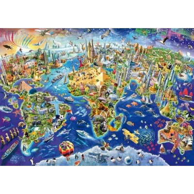 Imagen de Schmidt, Discover The World (1000pc), Puzzle, Ages 12+, 1 Players