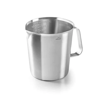 Imagen de LACOR 62741 Jarra Medidora, Taza de Medir, Medidor Líquidos, Acero Inoxidable, 11,5 cm, 1 L