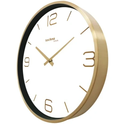 Imagen de Technoline WT7280 Reloj de Pared clásico (30 cm), Color Dorado
