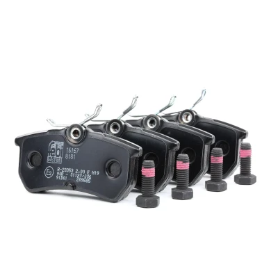 Imagen de FEBI BILSTEIN 16167 juego de pastillas freno Eje trasero excl. contacto avisador desgaste con tornillos FORD: FIESTA 5, 7