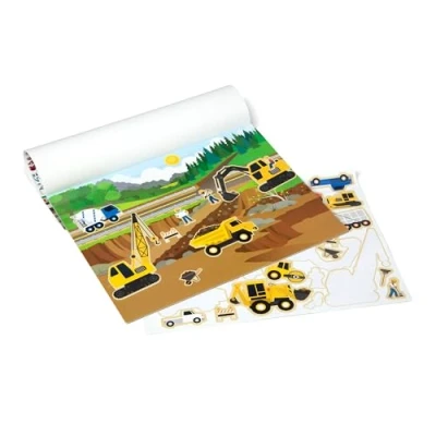 Imagen de Melissa &amp; Doug Cuaderno de Pegatinas Reutilizables, Vehículos, Pasatiempos para niños y niñas 3, 4, 5 años, Libro actividades el viaje, Bloc autoadhesivos extra grande