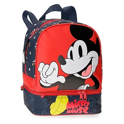 Imagen de Disney Mickey Mouse Fashion Mochila con porta merienda Multicolor 23x28x13 cms Microfibra 8,37L
