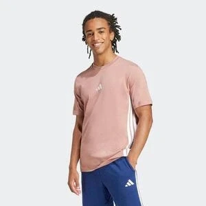 Imagen de adidas Hombre Essential Three Stripes Single Jersey tee, Warm Clay/White, XL