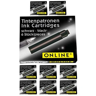 Imagen de Online 17033 Recambios de tinta para pluma (9 unidades, negra)