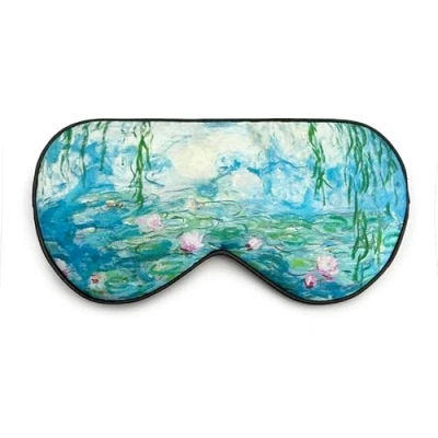 Imagen de townssilk Antifaz para dormir 100 % seda con correas ajustables, máscara de ojos cómoda y súper suave, ayuda dormir, venda, nenúfares
