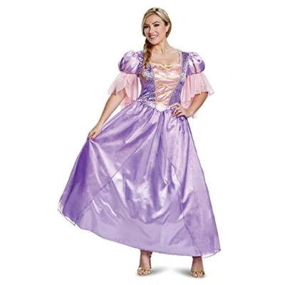 Imagen de DISGUISE Disfraz clásico de Rapunzel Deluxe para mujer, Morado (, 12 14