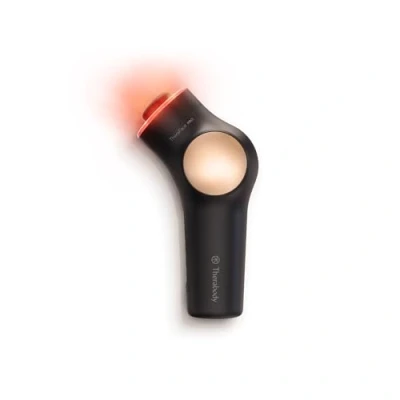 Imagen de Pistola de masaje Therabody TheraFace PRO TF02226 01, Facial, LED Ring, Pantalla OLED, USB, 3 Cabezales, Negro