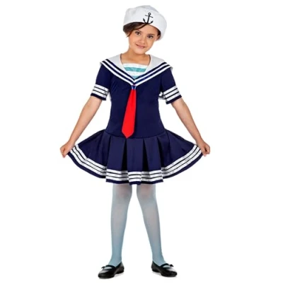 Imagen de Boland disfraz de marinera para niña, 3 piezas, fiestas tematicas, halloween o carnaval,