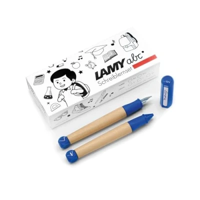 Imagen de Lamy abc Juego de aprendizaje escritura (incluye caja regalo, 1 pluma estilográfica para niños con fina y lápiz, mango antideslizante, tapa cubo plástico)