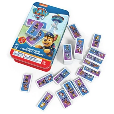 Imagen de Juegos de Mesa PATRULLA CANINA DOMINÓ INFANTIL Dominó Juego Divertido 28 fichas con Maletín Transporte Metálico 2 4 Jugadores 6067468 Niños años +