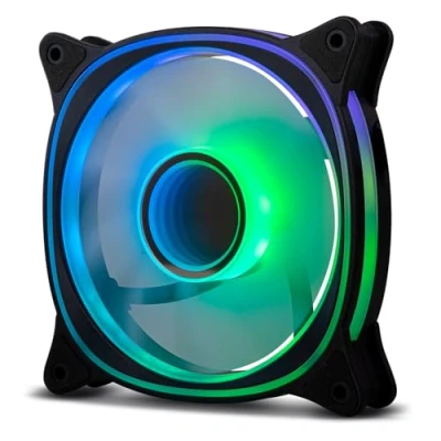 Imagen de NOX XTREME PRODUCTS Hummer V FAN Ventilador para Caja PC 120mm, ARGB en espejo infinito, 9 aspas traslúcidas, rodamientos hidráulicos, esquinas de goma, Negro