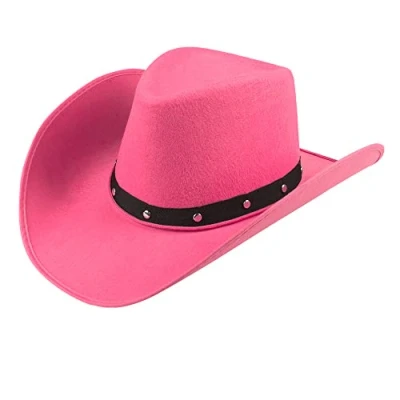 Imagen de Boland 04385 Sombrero de vaquero Wichita, Rosa, fieltro, Sheriff, Salvaje Oeste, disfraz, carnaval, fiesta temática