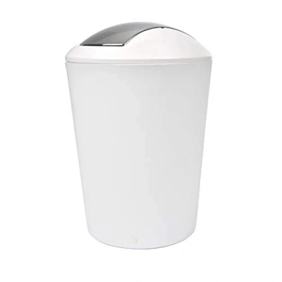 Imagen de Douceur d&#039;Intérieur Poubelle FLIC FLAC 5.6L Coloris Uni, Blanco, 19.7 cm