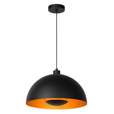 Imagen de Lucide Lámpara colgante Siemon de acero, Ø 40 cm, negro