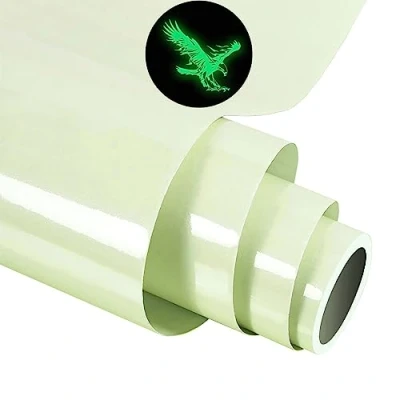 Imagen de FORBELL Luminoso vinilo de transferencia calor, textil termoadhesivo (30,5cmx3m, Noctilucente Verde claro (mate))