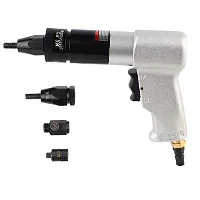 Imagen de Akozon Pistola de remache neumática Remachadora Tuerca tracción automática aire (M6/M8)