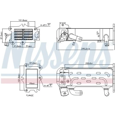 Imagen de Elemento enfriador, reciclaje gases escape NISSENS 989447