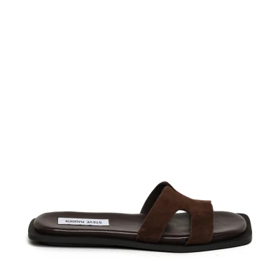 Imagen de Steve Madden Sofia Sandalias planas, Mujer, Talla: 40, Dark brown suede Zapatos