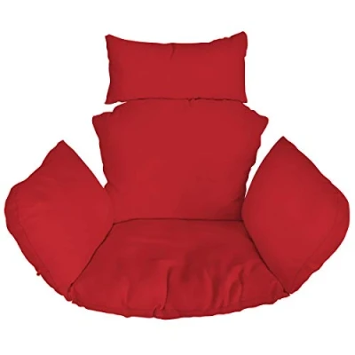 Imagen de Cojín de Silla Hamaca, Colgante Huevo Cojines, Columpio Respaldo con Almohada para la Cabeza, Cjín Impermeable, Patio Jardín, Rojo Red [114]