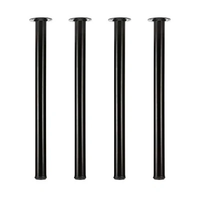 Imagen de QLLY Juego de 4 Patas metálicas Ajustables, 70 cm Altura, para Escritorio, Mesa Oficina, (70 cm, Negro)
