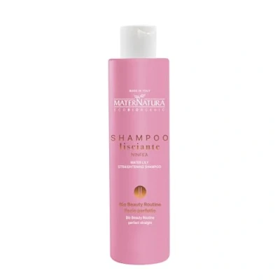 Imagen de Maternatura, Champú Alisador para Cabello Liso con Nenúfar, Acción Antifrizz y Efecto de Larga Duración, Bio Beauty Routine Perfecto, Made in Italy 250 ml