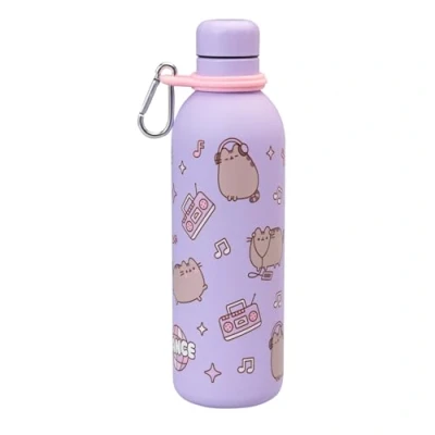 Imagen de Botella agua acero inoxidable niños Pusheen termica 500ml asa, de niña Botellas para : Aislamiento doble pared Frío/Caliente