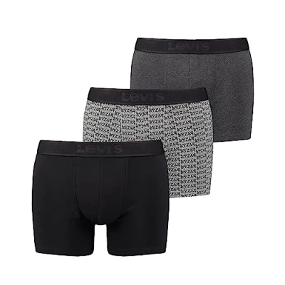 Imagen de Levi&#039;s MEN Giftbox LOGO Brief 3 PACK Culotte, Hombre, Talla: Small, Black/grey combo