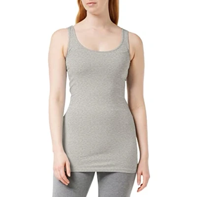 Imagen de Vero Moda Vmmaxi My Soft Long Tank Top Ga Noos Camiseta sin Mangas, Gris (Light Grey Melange Light Melange), 38 (Talla del Fabricante: Small) para Mujer