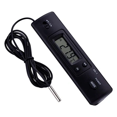 Imagen de Medidor de temperatura digital LCD electrónico, sensor sonda termómetro con pantalla grande cable para refrigerador