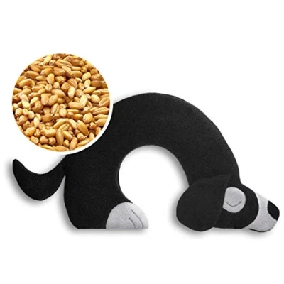 Imagen de SACO TÉRMICO Leschi de semillas para microondas/para la tensión cervical/Animal: Perro Bobby, negro