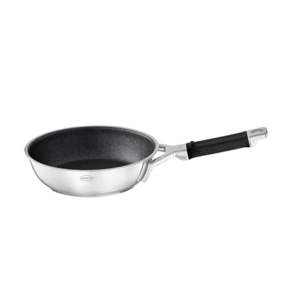 Imagen de RÖSLE SILENCE PRO Sartén con revestimiento antiadherente de ProResist, mango silicona, 20 cm, acero inoxidable 18/10, apta para inducción y lavavajillas