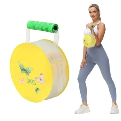 Imagen de DEIRIS Pesa Rusa De Agua, Pesas Rusas suaves, Ajustables 3 KG, Pesos Viaje, Herramienta Entrenamiento Sentadillas para Ejercicios y Entrenamientos en Casa Gimnasio